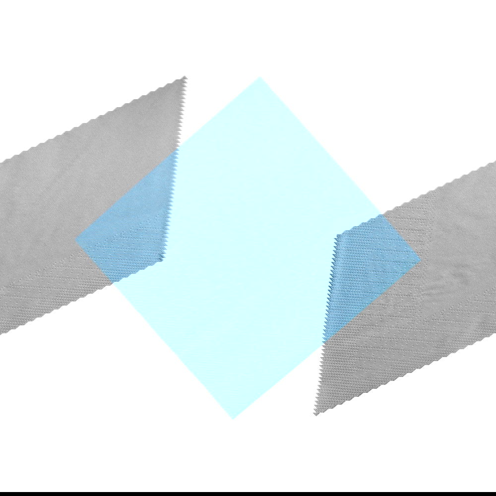Zellstoffservietten 33x33 cm 3lg. hellblau 1/4 F. a 250 St.