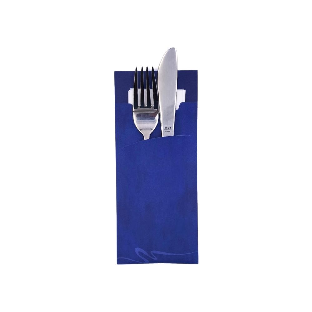 Bestecktasche Pochette blau/weiß a 520 St.